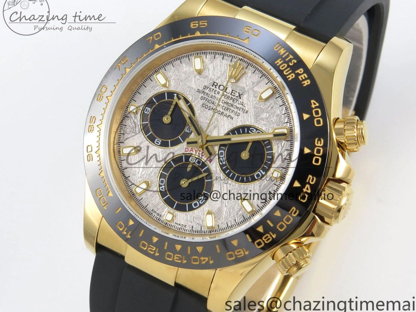 MiroTime 0502 Daytona 116508 YG 3CF 1:1 Best Edition Black Bezel Meteorite Dial on Oysterflex Strap SH4130 V2(Mod Version) Effortless 119
